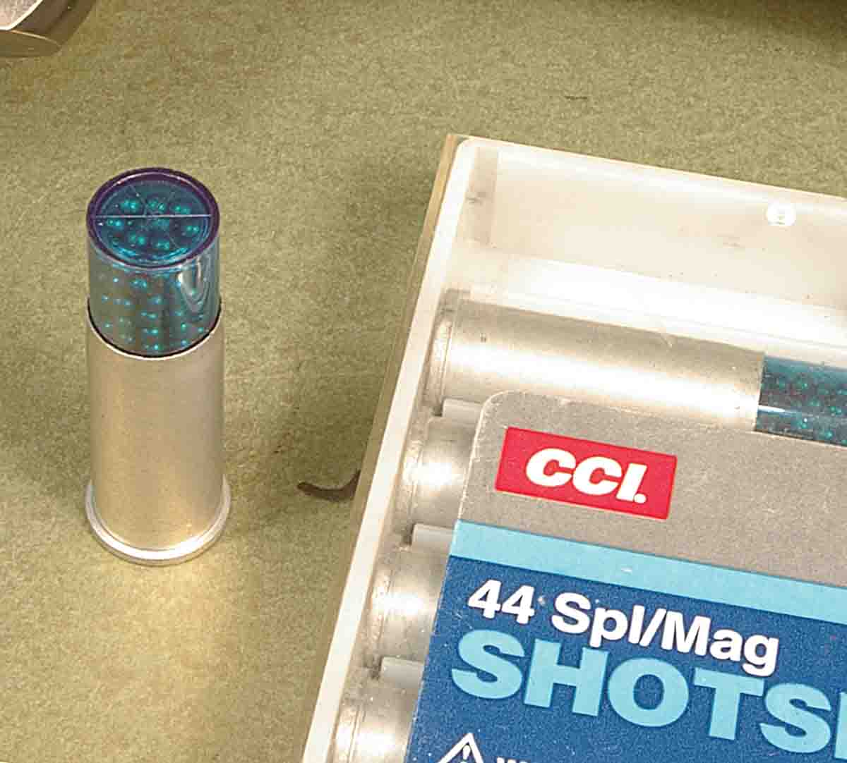 If you feel threatened by snakes or English sparrows, CCI makes a shotshell load for the .44.